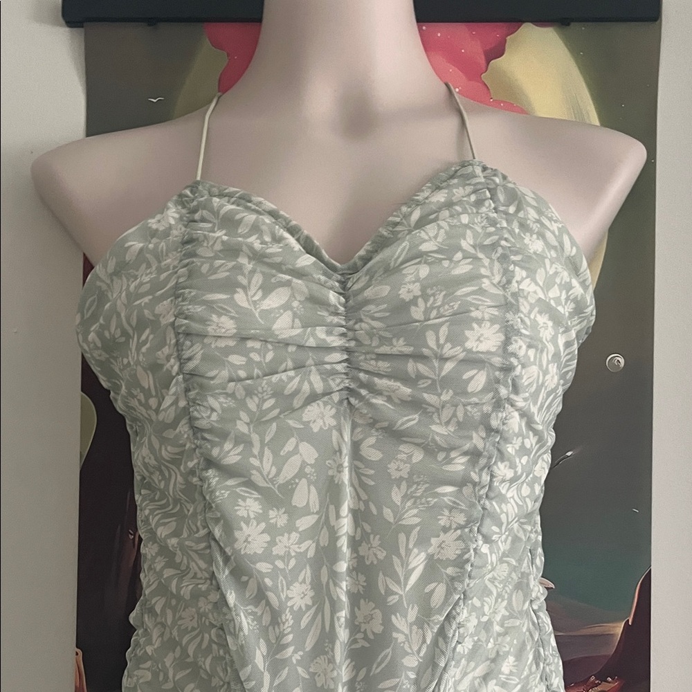 NO BOUNDARIES Green Floral Top in (L) Large